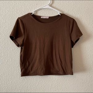Brown Crop Top